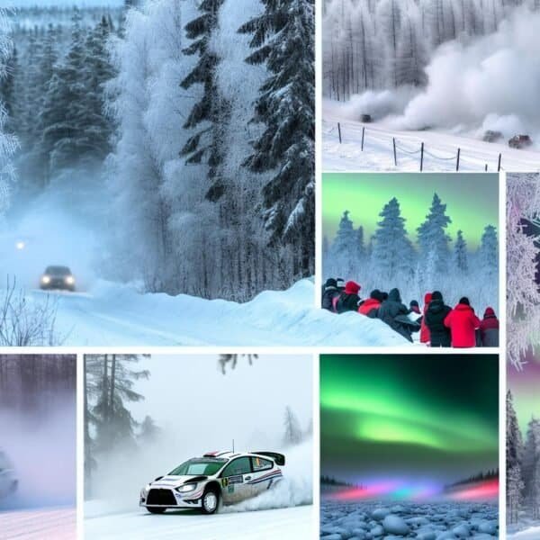 Teemu Asunmaa ja Esapekka Lappi Valmiina Arctic Lapland -rallin Kärkikamppailuun